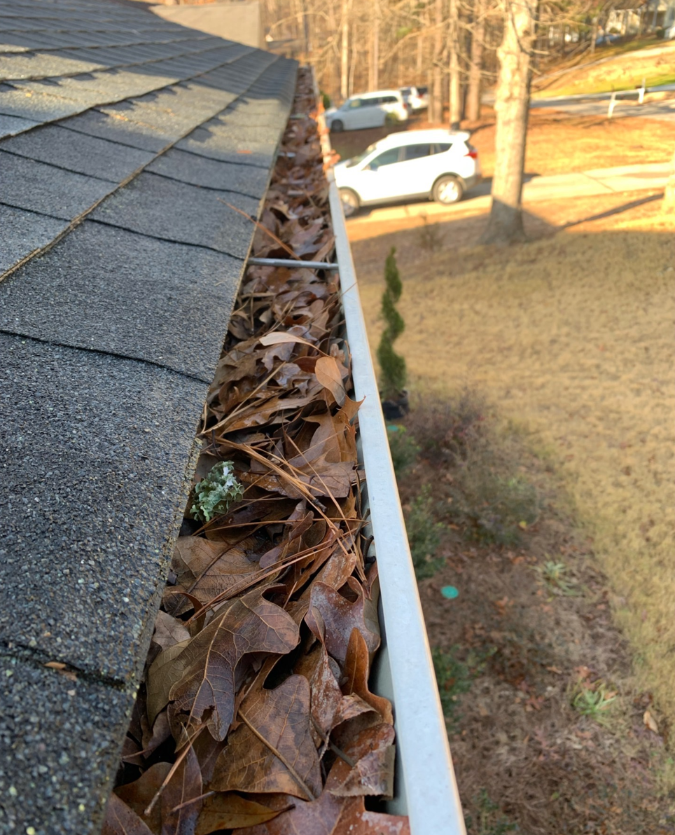 Gutter cleaning before